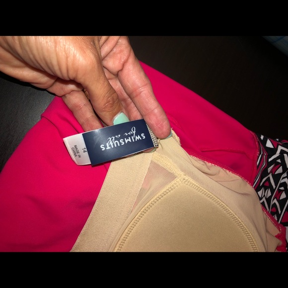 Hot pink tankini SWIM size 14 - Picture 2 of 5